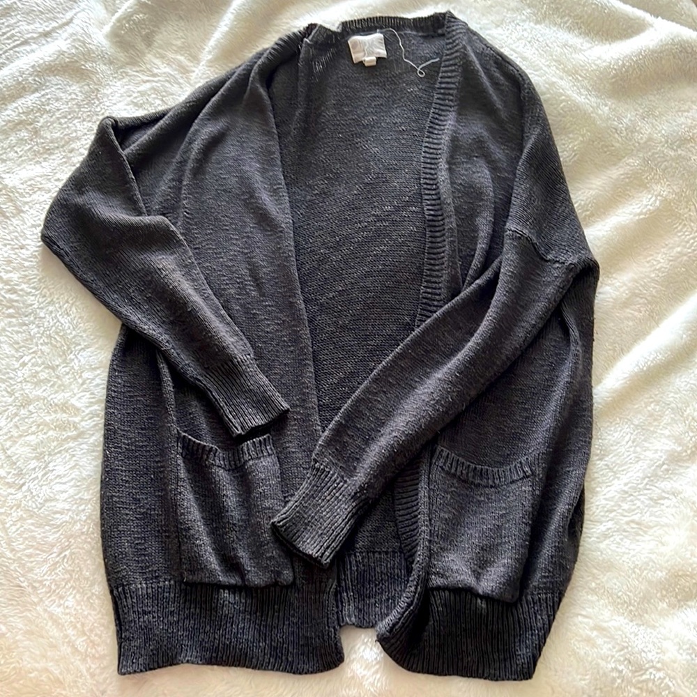 Long knit cardigan